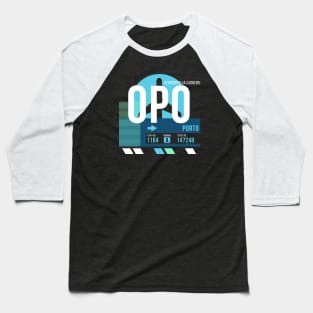 Porto (OPO) Airport Code Baggage Tag Baseball T-Shirt